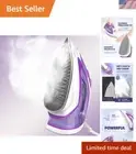 Advanced Steam Iron 1750W: Ceramic Soleplate, 15.21oz Tank & Safety Features