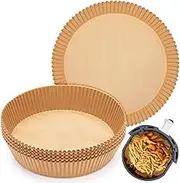 100pcs Air Fryer Disposable Paper Liner, 7.9inch Non-Stick Air Fryer Parchment Paper Liners, Baking Paper for Air Fryer Oil-Proof, Food Grade Paper Liner for Baking Roasting Microwave