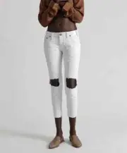 One Teaspoon Freebirds Low Waist Rigid Skinny Denim Jeans White Beauty 27 28