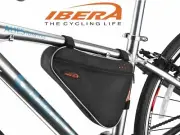 Ibera Triangle Bicycle Frame Bag IB-FB1L Black & Orange Zip Up