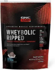 GNC AMP Wheybolic Ripped Gluten-Free Whey Protein Powder Cookies and Cream, 1 lb