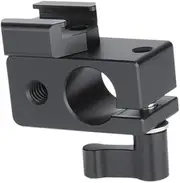 NICEYRIG 15 mm Rod clamp with Cold Shoe Holder Adapter for DSLR Camera Monitor Flash LED Light