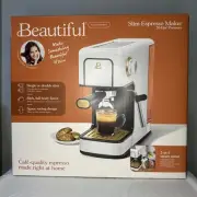 Beautiful Espresso Maker 20-Bar Pressure White Icing Drew Barrymore *NEW*