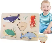 Match Puzzle Game,Wooden Funny Interactive Learning Toy | Travel Matching Puzzle Board, Brain Teaser Game for Kids