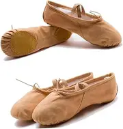 Healvian 1 Pair Ballet Shoes Slippers Princess Ballet Shoes Shoes Non Slip Dancing Shoes Ballet Pilates Shoes Flats Canvas Dance Shoes Yoga Shoes Non-Slip Cat Claw Shoes Brown