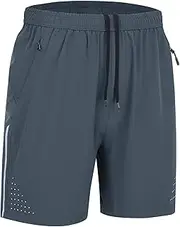 [WENRONSTA] Men's Athletic Workout Gym Shorts Quick Dry Lightweight Active Tennis Shorts 7" Running Sports Shorts