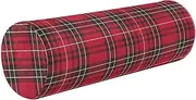 miaozhen Classical Checkered Red Black Cervical Support Pillow Bolster Pillow for Couch Rollo Cervical para dormir 5.5''x17''