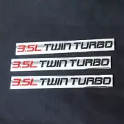 3x Red Chome Black 3.5L TWIN TURBO Metal Emblem Sticker Decal Badge V6 Engine GT (for: Mini)