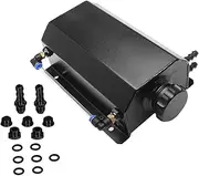 MAX COOL Universal 2L Coolant Tank Radiator Overflow Recovery Water Tank Reservoir Bottle Polished Aluminum