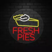 Fresh Pies Sign for Retail Displays | LED Flex Neon | 26"W x 26"H x 1"D