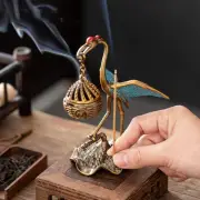 Delicate Backflow Incense Holder Zinc Alloy High-foot Stove Study Room