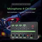 Mini Audio Mixer Stereo Audio Interfacer for Bars Streaming Recording Studio