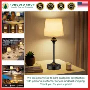 Portable Cordless Table Lamp with 3-Way Dimmable Touch Control - Farmhouse Style