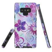 For Samsung Galaxy Note 9 Case Tough Protective Cover Flower Swirls