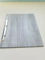 Krause Handler Synthetic Wood Restaurant 3 ring Drink Menu Clipboard