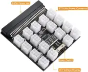 PSU Breakout Board Adapter 1200W with 17 Ports ATX 6 Pin for DPS-800GB 1200FB