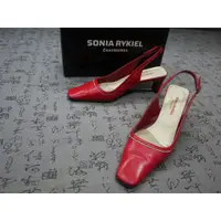 在飛比找蝦皮購物優惠-日本製 SONIA RYKIEL 真皮中跟涼鞋 USA 6 