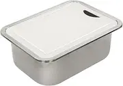 RV Sink, 380 X 275 X 140mm Stainless Steel Kitchen Hand Wash Basin Sink Kit with Acrylic Chopping Board, Single Bowl Sink for Boat Caravan Motorhome, Drop in Bar Sink