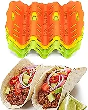 Li&Zhao Taco Holder Stands - 3 PCS Colorful Taco Trays Taco Plates Taco Rack Taco Stands Taco Shell Holder for Baking & Grill