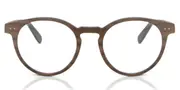 Oval Full Rim Wood Men's Glasses Online Brown Size 49 - Lenses Included - Private Health Rebate - Blue Light Block - Oh My Woodness!