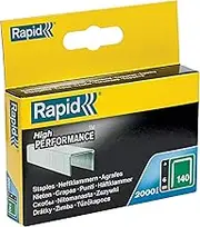 Rapid Staples Type 140, 6 mm Staples, Pack of 2,000, Flat Wire Staples for Wood and Films