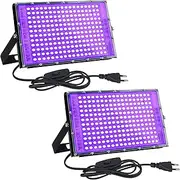 CREATESTAR LED Black Light Spotlight 150W UV Spotlight Floodlight with Switch 395-400 nm IP65 Waterproof Party Light
