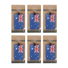 6x Tosca Attitude Travel Luggage Suitcase Name/Address Bag Tag - Aus Flag
