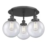 Innovations Lighting 916-3C-12-20 Canton Flush Canton 3 Light - Black
