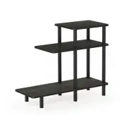 Furinno Turn-N-Tube 3-Tier Sofa Side Table Espresso 26" Inch