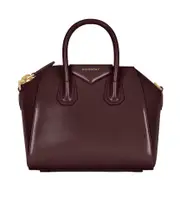 Mini Antigona bag in Box leather One size Burgundy