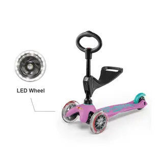 【Micro 滑板車】Mini 3in1 Deluxe LED發光輪- 亮麗黃