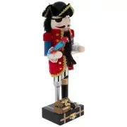 14" TALL PIRATE WOODEN CHRISTMAS NUTCRACKER DECORATION NEW 706J