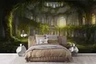 3D Architectural Plant Ruins Self-adhesive Removeable Wallpaper Wall Mural