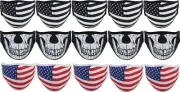 Reusable Face Mask 3 Layer Flexible Soft Face Cover 5-Pack
