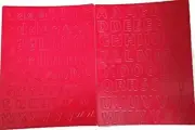 Red Alphabet Chipboard Letters Uppercase and Lowercase