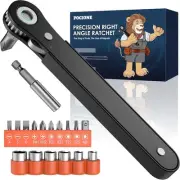 Right Angle Screwdriver Mens Gifts - 90 Degree Offset 17 in 1, Orange