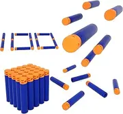 BOROLA 100Pcs Hollow Out Soft Foam Refill Darts for Nerf N-Strike Elite Series Blasters(Blue)