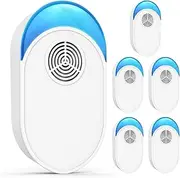 2025 Upgraded Ultrasonic Repeller 6 Packs, Indoor Ultrasonic and Repellent for Roach, Rodent, Mouse, Bugs, Ant, Mosquito, Mice, Spider, Electronic Plug in Pest Control