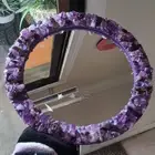 Amethyst crystal stone wall mirror, round wall mirror, stunning patio room decor