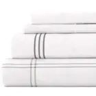 Becky Cameron California King Sheet Set 4-Piece w/ Ultra Soft Flannel in Gray