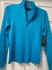 New with Tags - Ladies Ralph Lauren Island Turquoise Half Zip Sweater