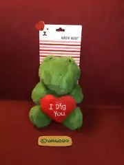 6”-8” Wag N’ Woof ALLIGATOR ‘I Dig You’ Valentines Squeaker Dog Toys Pet Plush