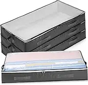 Space Saver under Bed Bag 4 Pcs Closet Storage Container Easy Access Windows Long Lasting