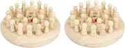 Kids Toys Wooden Memory Chess 2PCS Wooden Memory Matchstick Chess Game Kids Brain Teaser Game Wood Chess Board Set Game with Dice Magnetic Toys