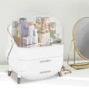 Ilus Makeup Organizer Case Drawer Portable Cosmetic Jewellery Storage Box White