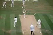 Pakistan batsman Ramiz Raja is comprehensively bowled by Devo- Old Cricket Photo