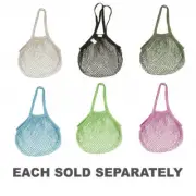 Karlstert Handy Expandable Lightweight Long Handle Natural Cotton String Bag