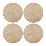 4pc Mikasa Round PU Gold Glimmer Dinning Table Placemat Set 38cm