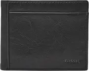 [FOSSIL] Men's Leather Bifold Wallet with Flip ID Window for Men