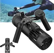 Underwater Sea Scooter (twin Propellers), Static Water Speed: 1.5m/s, 3 Speeds, Compatible Action Cameras, with Remote Control, for Water Sports Diving/Snorkeling/Sea Adventures,Black